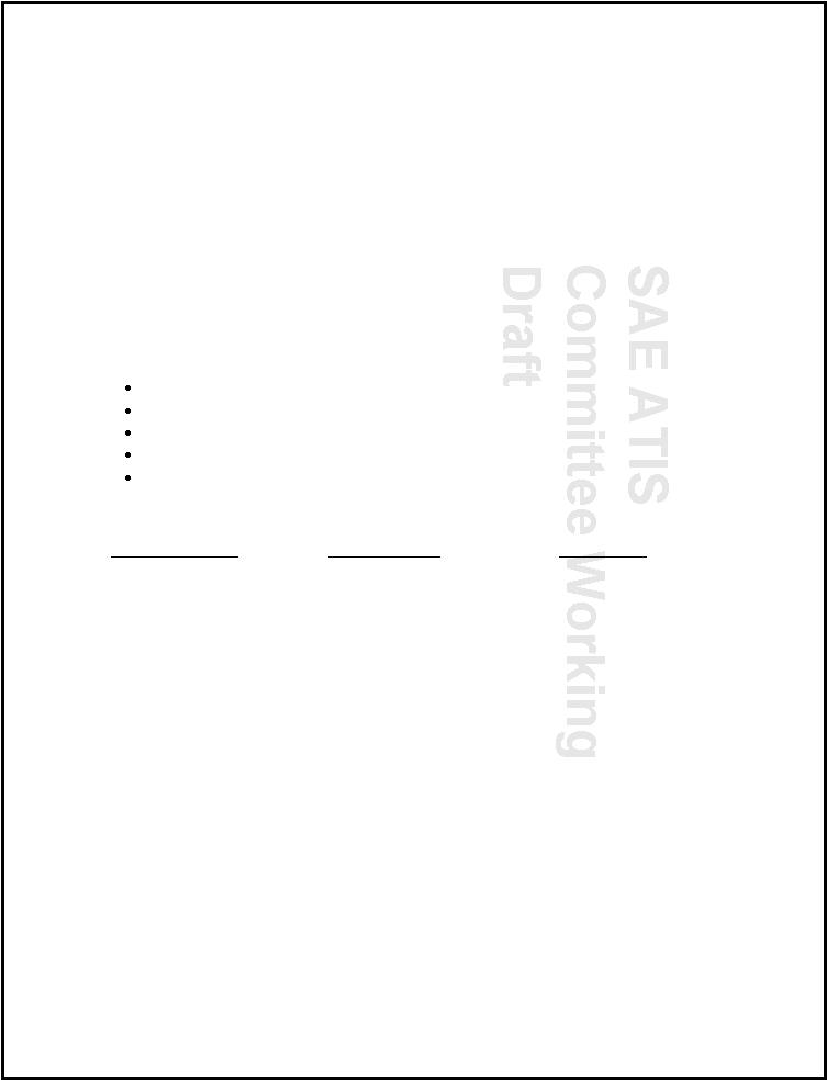 SAE ATIS Committee Working Draft 