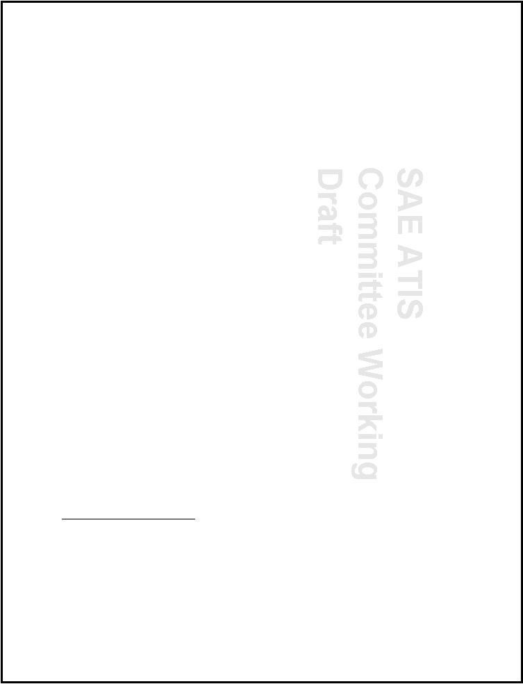 SAE ATIS Committee Working Draft 